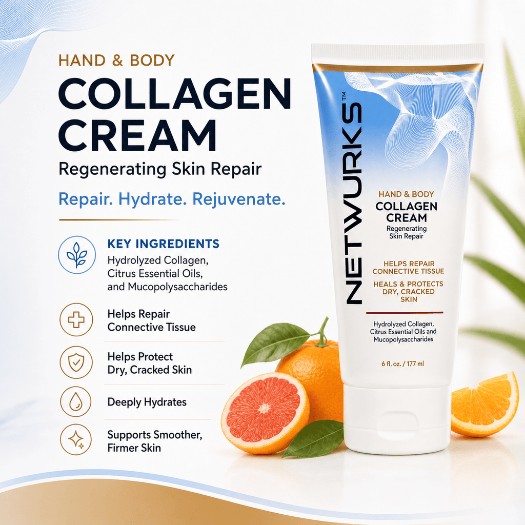 Netwurks Hand & Body Collagen Cream 6 fl. oz. - Netwurks